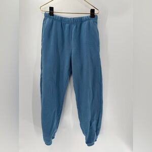 Les Tien Classic Sweatpants Blue this garment is yours fold over waist unique